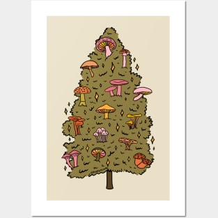 Mushroom Christmas Tree Posters and Art